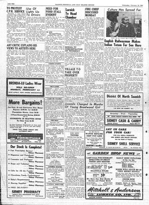 Saanich Peninsula And Gulf Islands Review Wed, February 16, 1966 (Page 10)