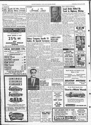 Saanich Peninsula And Gulf Islands Review Wed, February 16, 1966 (Page 2)