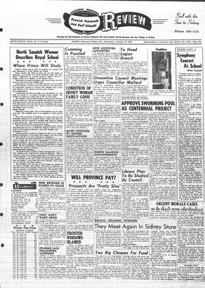 Saanich Peninsula And Gulf Islands Review Wed, January 19, 1966 (Page 1)