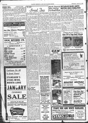 Saanich Peninsula And Gulf Islands Review Wed, January 5, 1966 (Page 2)