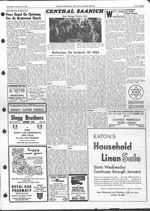 Saanich Peninsula And Gulf Islands Review Wed, December 29, 1965 (Page 3)