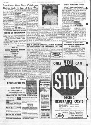 Saanich Peninsula And Gulf Islands Review Wed, November 17, 1965 (Page 8)