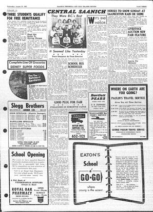 Saanich Peninsula And Gulf Islands Review Wed, August 25, 1965 (Page 3)