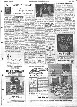 Saanich Peninsula And Gulf Islands Review Wed, July 8, 1964 (Page 7)