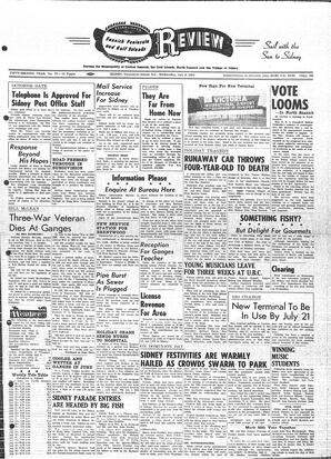 Saanich Peninsula And Gulf Islands Review Wed, July 8, 1964 (Page 1)
