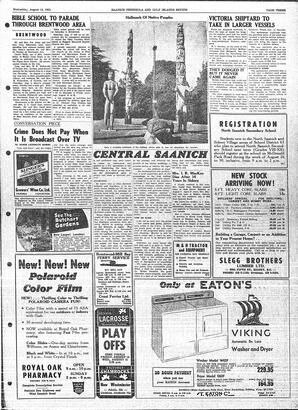 Saanich Peninsula And Gulf Islands Review Wed, August 14, 1963 (Page 3)