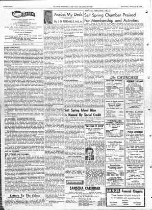 Saanich Peninsula And Gulf Islands Review Wed, February 20, 1963 (Page 4)