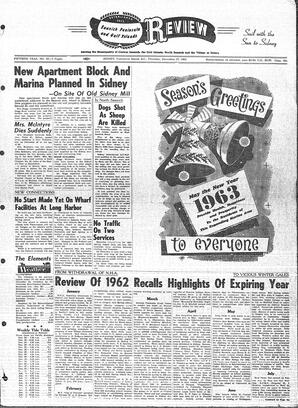 Saanich Peninsula And Gulf Islands Review Thu, December 27, 1962 (Page 1)
