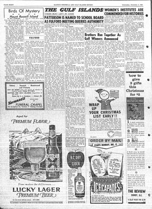 Saanich Peninsula And Gulf Islands Review Wed, December 5, 1962 (Page 8)