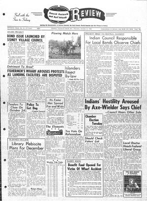 Saanich Peninsula And Gulf Islands Review Thu, October 11, 1962 (Page 1)
