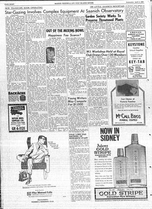 Saanich Peninsula And Gulf Islands Review Wed, April 4, 1962 (Page 8)