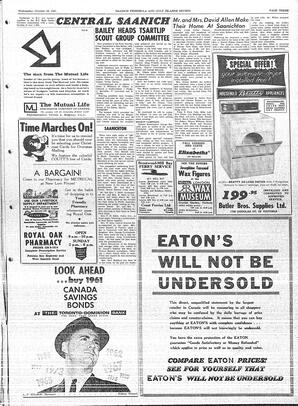 Saanich Peninsula And Gulf Islands Review Wed, October 18, 1961 (Page 3)