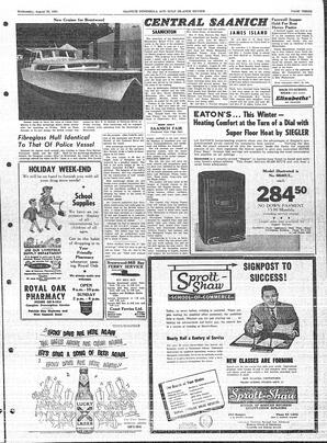 Saanich Peninsula And Gulf Islands Review Wed, August 30, 1961 (Page 3)