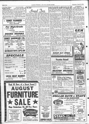 Saanich Peninsula And Gulf Islands Review Wed, August 23, 1961 (Page 2)