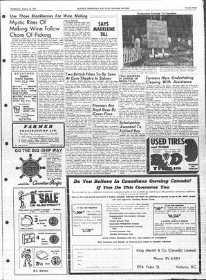 Saanich Peninsula And Gulf Islands Review Wed, August 16, 1961 (Page 9)