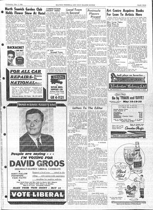 Saanich Peninsula And Gulf Islands Review Wed, May 3, 1961 (Page 9)