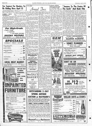 Saanich Peninsula And Gulf Islands Review Wed, April 5, 1961 (Page 2)