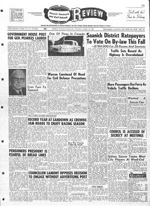 Saanich Peninsula And Gulf Islands Review Thu, October 13, 1960 (Page 1)