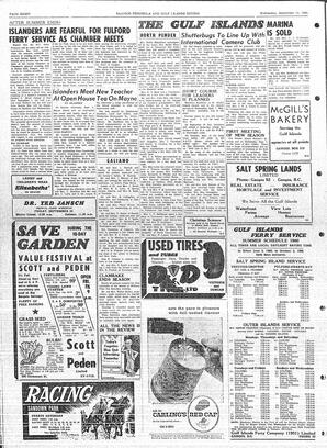 Saanich Peninsula And Gulf Islands Review Wed, September 14, 1960 (Page 8)