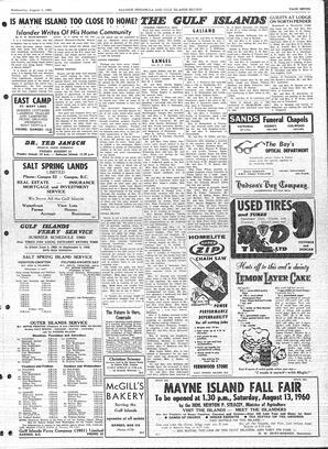 Saanich Peninsula And Gulf Islands Review Wed, August 3, 1960 (Page 7)