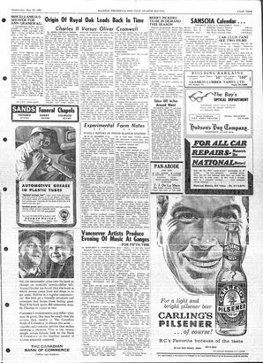 Saanich Peninsula And Gulf Islands Review Wed, May 25, 1960 (Page 9)