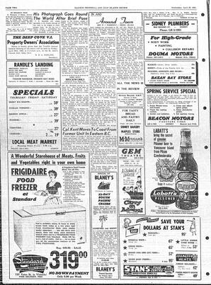 Saanich Peninsula And Gulf Islands Review Wed, April 20, 1960 (Page 2)