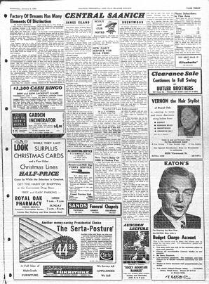 Saanich Peninsula And Gulf Islands Review Wed, January 6, 1960 (Page 3)