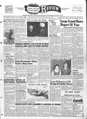 Saanich Peninsula And Gulf Islands Review Wed, December 2, 1959 (Page 1)