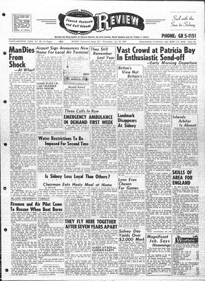 Saanich Peninsula And Gulf Islands Review Wed, July 22, 1959 (Page 1)