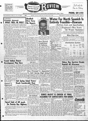 Saanich Peninsula And Gulf Islands Review Thu, July 2, 1959 (Page 1)