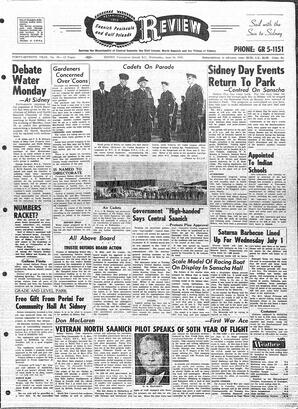 Saanich Peninsula And Gulf Islands Review Wed, June 24, 1959 (Page 1)