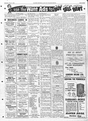 Saanich Peninsula And Gulf Islands Review Wed, May 27, 1959 (Page 7)