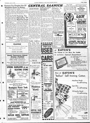 Saanich Peninsula And Gulf Islands Review Wed, April 8, 1959 (Page 3)