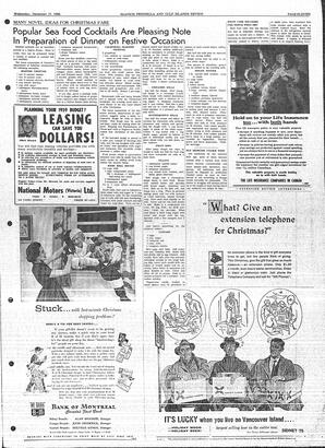 Saanich Peninsula And Gulf Islands Review Wed, December 17, 1958 (Page 11)