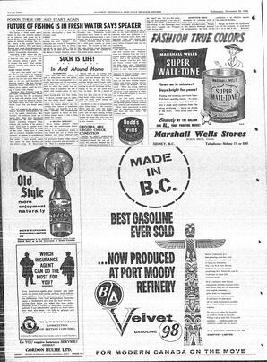 Saanich Peninsula And Gulf Islands Review Wed, November 19, 1958 (Page 10)