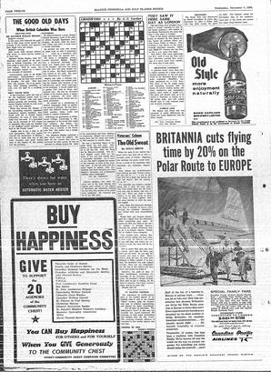 Saanich Peninsula And Gulf Islands Review Wed, November 5, 1958 (Page 12)