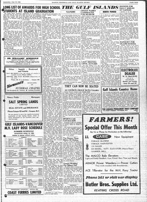 Saanich Peninsula And Gulf Islands Review Wed, June 18, 1958 (Page 9)