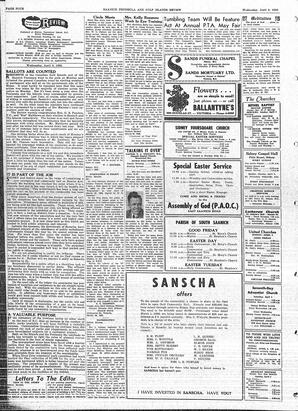 Saanich Peninsula And Gulf Islands Review Wed, April 2, 1958 (Page 4)