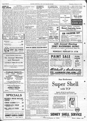 Saanich Peninsula And Gulf Islands Review Wed, February 12, 1958 (Page 12)