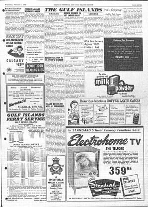 Saanich Peninsula And Gulf Islands Review Wed, February 5, 1958 (Page 7)