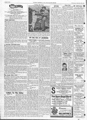 Saanich Peninsula And Gulf Islands Review Wed, September 25, 1957 (Page 4)