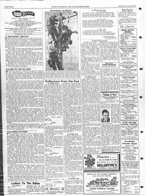 Saanich Peninsula And Gulf Islands Review Wed, June 19, 1957 (Page 4)