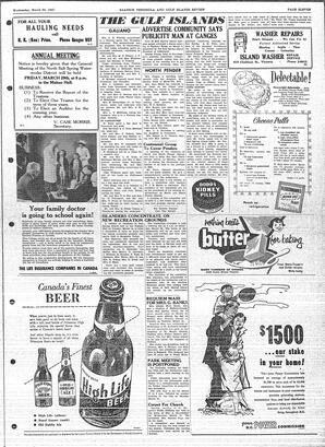 Saanich Peninsula And Gulf Islands Review Wed, March 20, 1957 (Page 11)