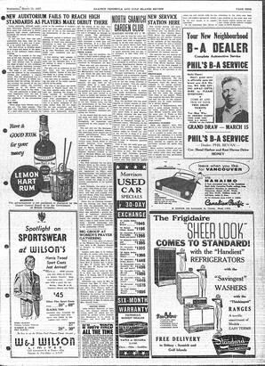 Saanich Peninsula And Gulf Islands Review Wed, March 13, 1957 (Page 9)