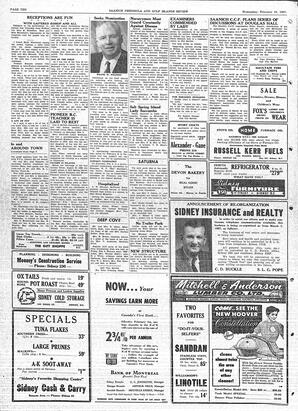 Saanich Peninsula And Gulf Islands Review Wed, February 13, 1957 (Page 10)