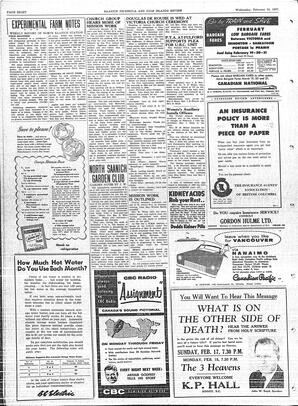 Saanich Peninsula And Gulf Islands Review Wed, February 13, 1957 (Page 8)