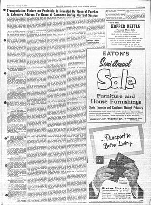 Saanich Peninsula And Gulf Islands Review Wed, January 23, 1957 (Page 9)