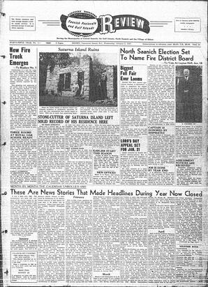 Saanich Peninsula And Gulf Islands Review Wed, January 2, 1957 (Page 1)