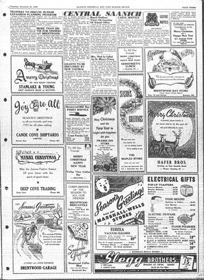 Saanich Peninsula And Gulf Islands Review Wed, December 19, 1956 (Page 3)