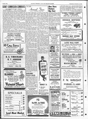 Saanich Peninsula And Gulf Islands Review Wed, November 14, 1956 (Page 2)